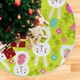 thumbnail image 5 of GZHJMY Easter Bunny Christmas Tree Skirt 36", Easter Tree Skirt Double Layers Polyester Easter Tree Skirt for Easter Holiday Party Decoration, 5 of 6