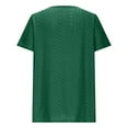 thumbnail image 7 of Xdegoge Sales Or Short Sleeve Shirts for Women Summer V Neck T Shirt Eyelet Breathable Comfy Loose Fit Tee Shirt Dressy Casual Blouses Fashion Tunic Ladies Tops Past Track, 7 of 7