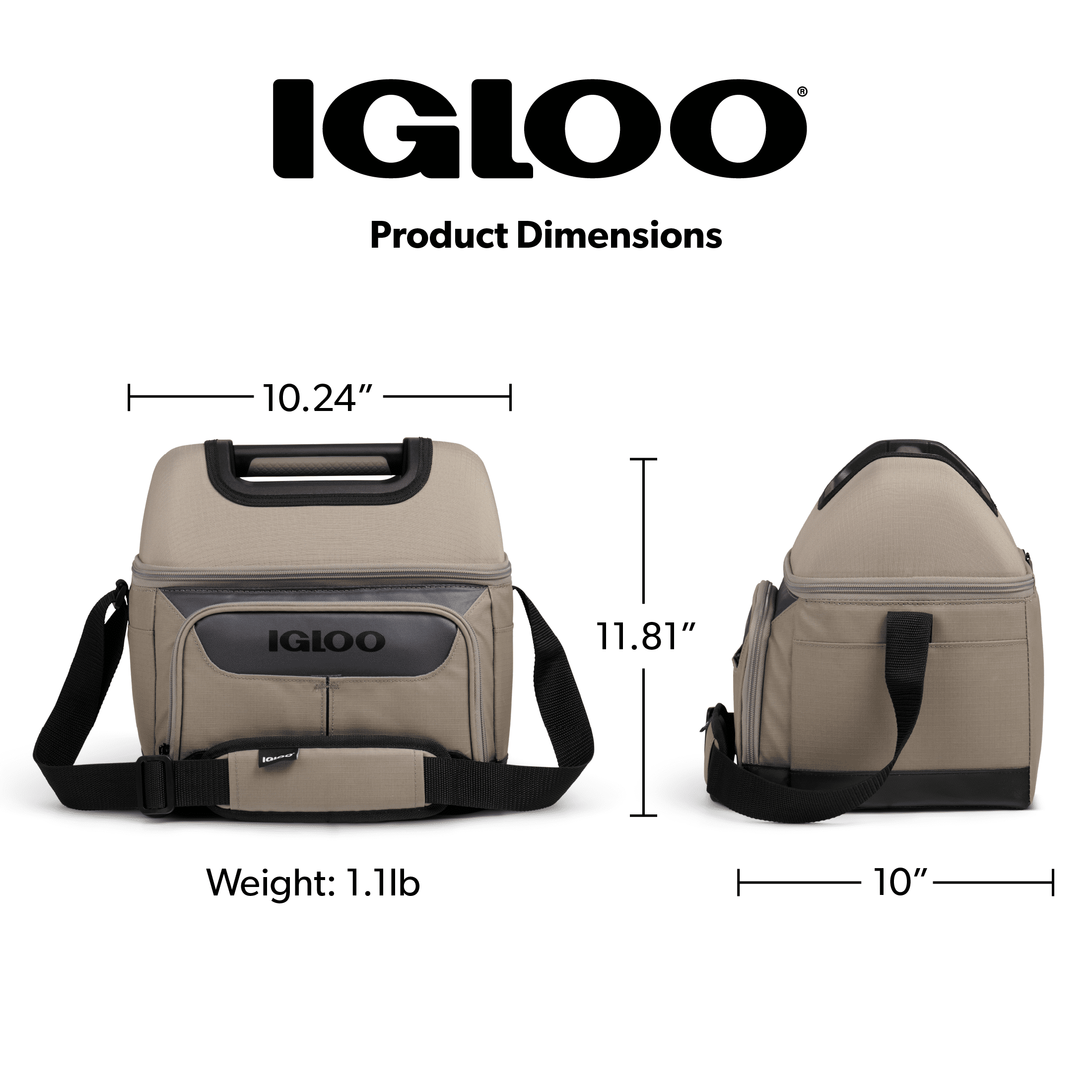 Igloo 22 Can Capacity Trek Gripper Soft Sided Cooler, Sandstone Tan
