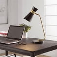 thumbnail image 2 of Uttermost 1-Light Coastal Marble and Metal Desk Lamp in Gold/Black, 2 of 8