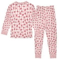 thumbnail image 2 of FORMRS Long Sleeve Top and Pants Pajama Set for Niños 2-Piece Sleepwear, Sizes 18M-8Y, Strawberry Plaid Pattern, 2 of 6