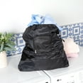 thumbnail image 3 of Miamica Black "Wash, Dry, Fold, Loads of Fun" Travel Expandable Laundry Bag Drawstring, 3 of 7