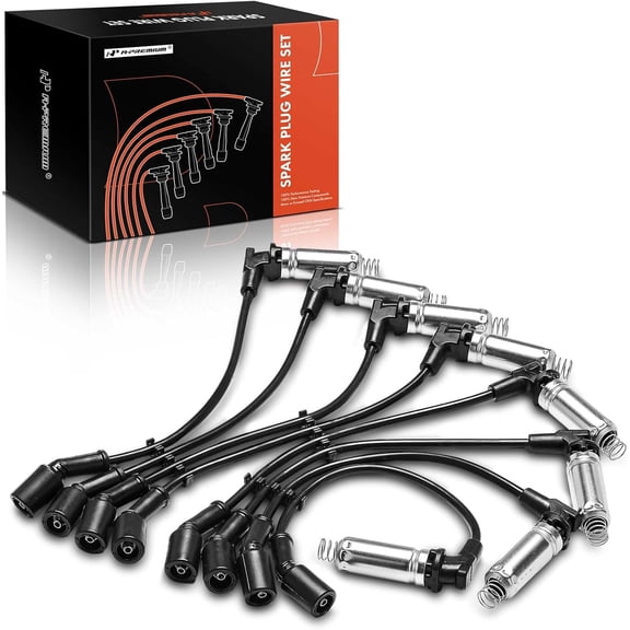 A-Premium Ignition Spark Plug Wires Set of 8 Compatible with Chevrolet Silverado 1500 2500 3500 HD, Tahoe, Suburban & GMC Sierra 1500 Yukon & Cadillac Escalade