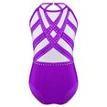 thumbnail image 3 of iiniim Kids Girls Sparkly Gymnastics Leotard Sleeveless Sport Unitard Rhinestones Romper Figure Ice Purple 14, 3 of 7