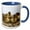 Blue/White, variant on 3drose, Usa, Washington, Seattle. Mallard Ducks Clutch of Ducklings., 11oz Two-tone Yellow Mug