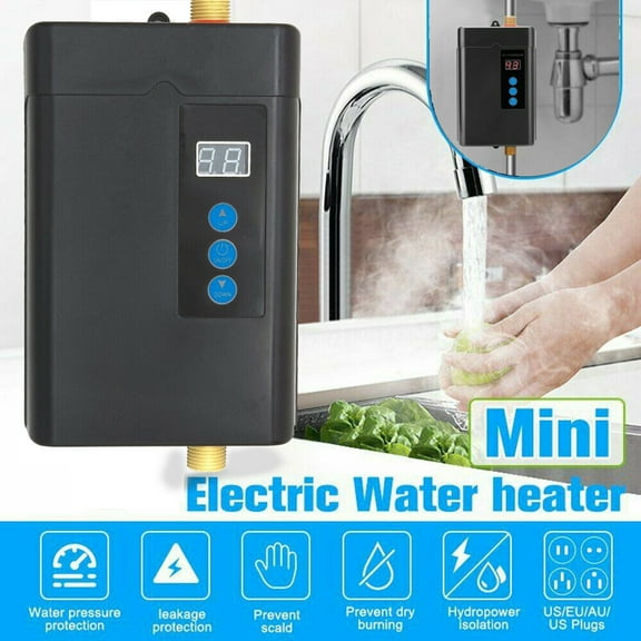 3000W 110V Electric Whole House Instant Hot Water Heater On Demand Under Sink Tankless Water Heater with Remote