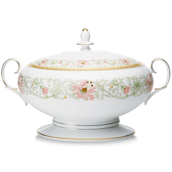 Noritake Blooming Splendor Covered Vegetable Serving Bowl