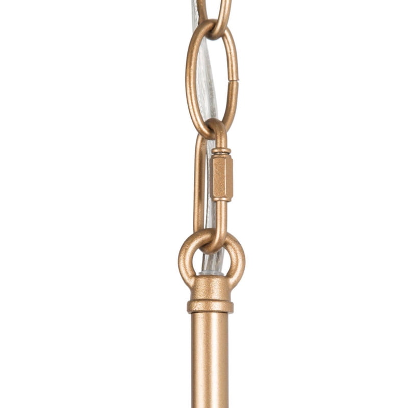 LNC 6-Light Gold Geometric Cube Cage Chandelier