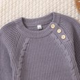 thumbnail image 6 of Gubotare Toddler Boys Crewneck Sweaters Toddler Baby Girl Boy Knit Sweater Long Sleeve Pullover Oversized Sweatshirt Fall Winter Clothes Size 6 9 Months (Grey,6-9 Months), 6 of 7