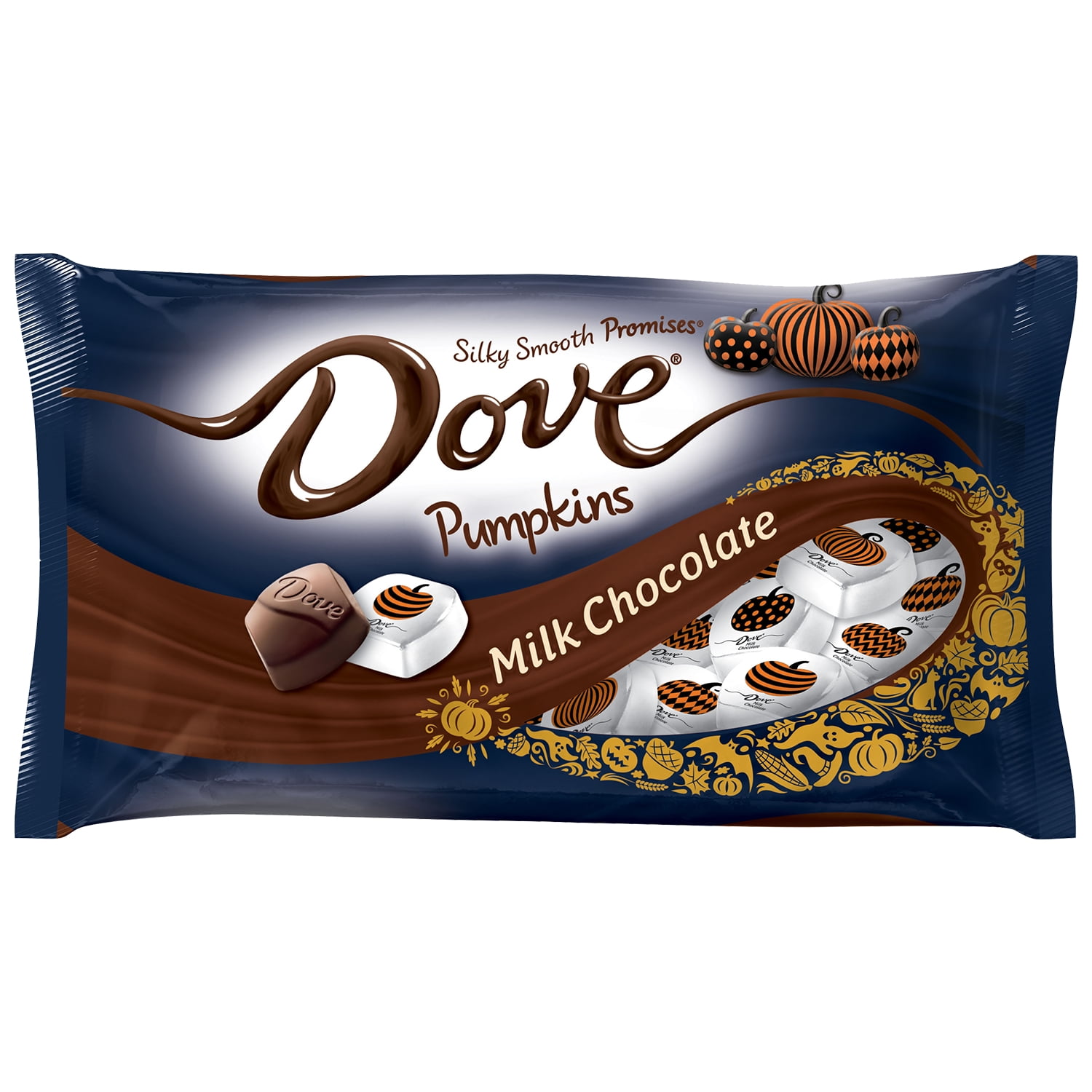 DOVE Milk Chocolate Halloween Pumpkin Candy Bag, 8.87 oz by MARS, INC.