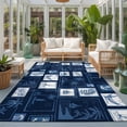 thumbnail image 2 of Area Rugs 4'x6'. Coastal Nautical Carpet Runner Indoor Outdoor Rugs Home Decor Aesthetic, Summer Ocean Sea Navy Blue Plaid Checkered Non Slip Mats Washable Accent Rug for Living Room Bedroom, 2 of 8