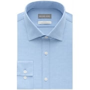 Angle View: Michael Kors Mens Airsoft Stretch Button Up Dress Shirt lightblue 16.5