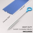 thumbnail image 2 of 10 Short  Hard Blue Plastic Drinking Straws, Medium Width + Sturdy Cleaning Brush - for , Small Cups,  Drinks - Dishwasher Safe, 2 of 6