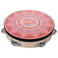 thumbnail image 1 of Tambourin à Main Instrument de Musique Tambourin en Bois Dynamique Rythmique Tambourin, 1 of 8