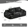 thumbnail image 3 of Modern Memory Foam Compressed Sofa,2 Seater Large Sectional Couches for Living Room,Pet-Friendly Cloud Modular Sectional Sofa,Corduroy Fabric,Extra Deep Loveseat,No Assembly required, Black, 3 of 14