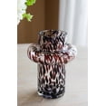 thumbnail image 6 of A&B Home Glass Vase with Maroon Tortoise Pattern 5.9" x 5.9" x 7.9", 6 of 7