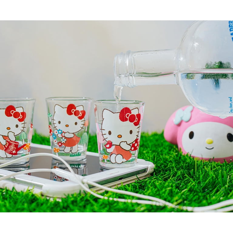 Sanrio Hello Kitty Mushrooms 2-Ounce Mini Shot Glasses | Set of 4