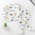 thumbnail image 2 of Conjunto de ropa interior para niños Ropa de otoño de algodón para bebés Pantalones de otoño para niños y niñas Pijamas de primavera y otoño Pantalones de protección abdominal de cintura alta Ropa de, 2 of 6