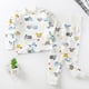thumbnail image 3 of Conjunto de ropa interior para niños Ropa de otoño de algodón para bebés Pantalones de otoño para niños y niñas Pijamas de primavera y otoño Pantalones de protección abdominal de cintura alta Ropa de, 3 of 6