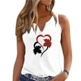 thumbnail image 2 of BRGZLK Canadian Independence Day For Women Tank Top Maple Leaf Partial Printed Vintage T-Shirt Letter Graphic Basic Tees Summer Casual Short Sleeve V Neck Top, 2 of 5