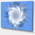 thumbnail image 2 of White and Blue Fractal Star Flower - Floral Canvas Art Print, 2 of 3