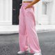 thumbnail image 5 of Pantalones de Mujer Pantalones Casuales Cordón de Cintura Larga con Bolsillo, Poliéster Todas las Estaciones de Ocio, 5 of 8