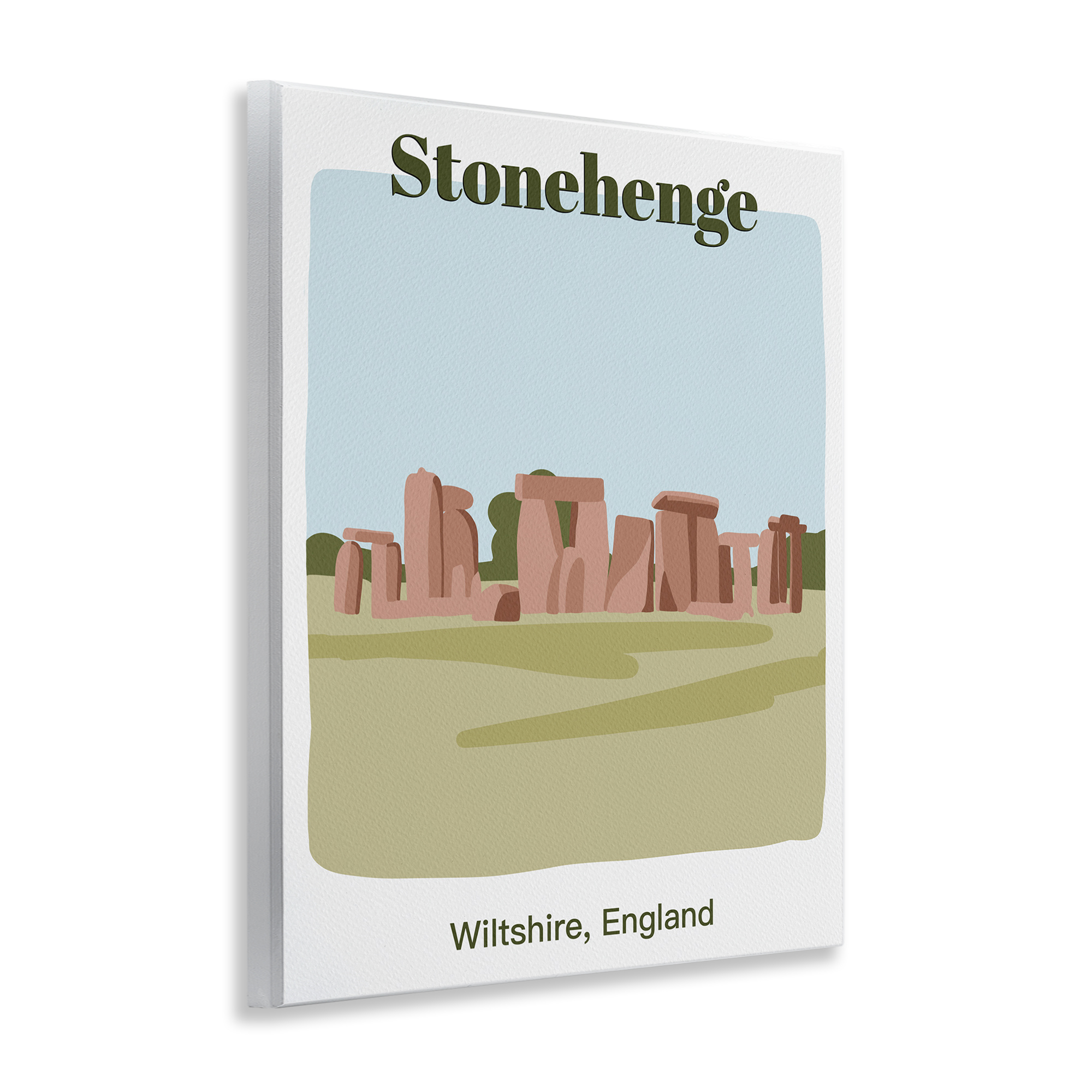 Stupell Industries Stonehenge Landmark Architecture Town & City Painting Unframed Art Print Wall Art, 11 x 14