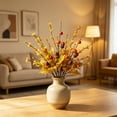 thumbnail image 4 of Dongrere 1 Pc Artificial Fall Floral Pick, Faux Autumn Harvest Maple Leaf, Fake Acorn Pumpkin Berry Branch for Vase Home Farmhouse Thanksgiving Table Decor, 16.5 Inch, 4 of 6