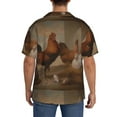 thumbnail image 3 of Kdxio Men'S Hawaiian Shirt For Men Short Sleeve Shirt Oil Painting Chicken And Duck Summer Casual Holiday Beach Button Down T-Shirts, 3 of 5