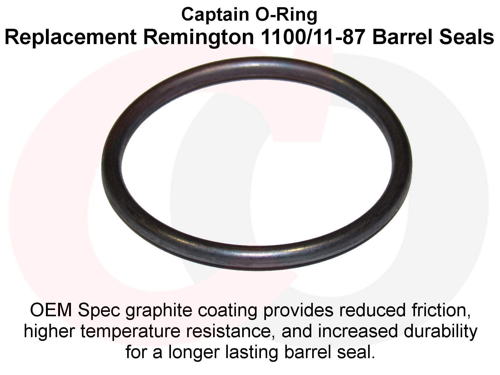 4 Pack Remington O-Ring Replacement Barrel Seals [OEM Graphite Coated] Model 1100 12 GA, 11-87 12 Gauge