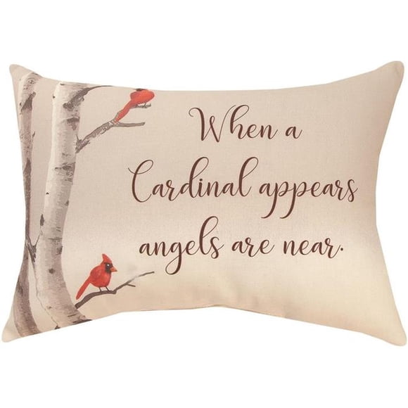 Manual Woodworkers & Weavers Coussin Rectangulaire Quand un Cardinal Apparaît