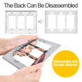 thumbnail image 4 of Yayeee Rocker Switch Wall Plate 2-Gang 4.7"x4.6" Home Decorative Outlet Cover, Game Day, 4 of 6