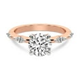thumbnail image 5 of IGI Certified 5 Carat Round Shape Lab Grown Diamond Engagement Ring | 14K Rose Gold | Sheryl Marquise Side Stone Diamond Ring | FG-VS1-VS2 Quality Friendly Diamonds, 5 of 7