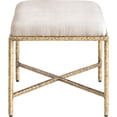 thumbnail image 3 of Meridian Furniture Valley Beige Chenille Fabric Bench, 3 of 8