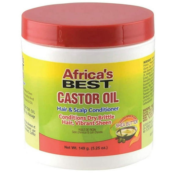 Africas Best Castor Oil Hair And Scalp Conditioner With Milk Oil, Conditions Dry Brittle Hair, Vibrant Sheen, 5.25 oz
