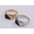 thumbnail image 4 of Mens Square Fashion Ring Classic European American Design Gold Plated Alloy Plated Durable Jewellery Accessory, 4 of 6