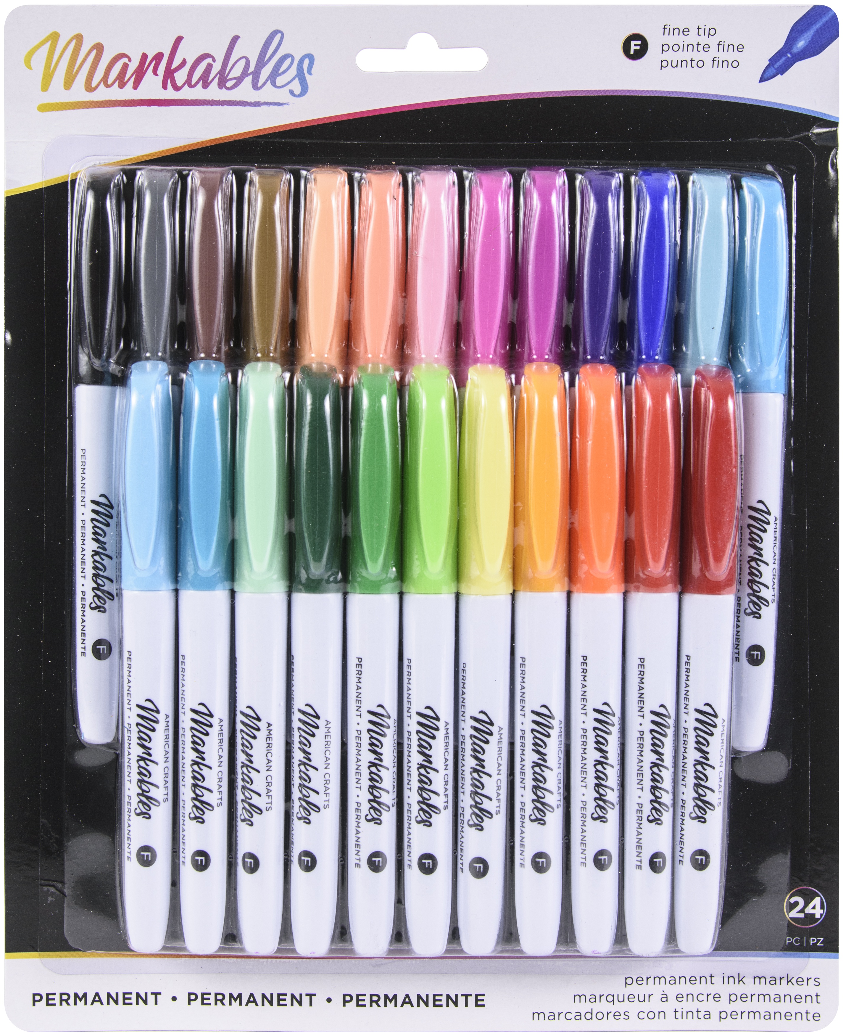 American Crafts Markables Permanent Markers 24/Pkg-Assorted Colors