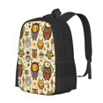 thumbnail image 1 of Disketp Cute Owls Mochila Minimalista de Gran Capacidad, Mochila de Viaje para Escuela, Trabajo o Uso Diario, 1 of 4
