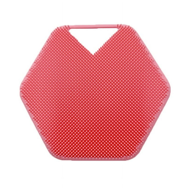 Gentle Exfoliating Body Scrub Brush for Sensitive Skin with Non-Slip Handle