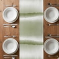 thumbnail image 6 of Sage Green Stripes Table Runner - 36 Inch Long, Kitchen Dining Table Runner Dresser Scarves, Watercolor Abstract Ombre Mottled Farmhouse Decor for Coffee Tables Wedding Party Banquet, 6 of 8