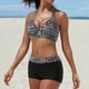 thumbnail image 5 of Traje de baño de bikini para mujer, conjunto de bikini push up con control de abdomen, parte inferior de bikini de cintura alta, traje de baño tankini con pantalones cortos, trajes de baño, 5 of 5