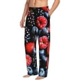 thumbnail image 6 of Susaid Variety Of Fruits And Berries Print Mens Pajama Pants Set Sleep & Lounge Pants, PJ Bottoms with Pockets and Button Fly-Large, 6 of 6