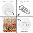 thumbnail image 4 of Fall Pumpkins Shower Curtain, Waterproof Shower Curtains for Bathroom, Gnomes Thanksgiving Maple Flower Orange Plaid Washable Fabric Bathtub Curtain Set Bath Decor with 12 Hooks Long 72"x84", 4 of 8