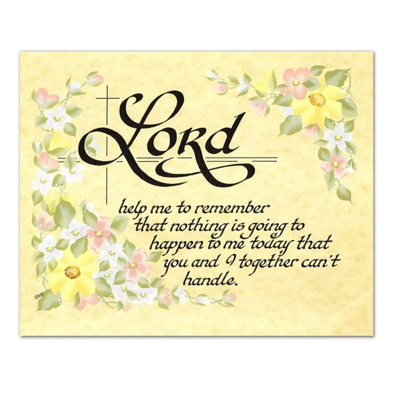 Lord Help Me to Remember Christian Religious Wall Picture 8x10 Art Print