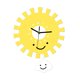 thumbnail image 3 of Reloj de pared de péndulo, decorativo, creativo, con diseño de dibujos animados, silencioso, con forma de sol, ideal para aulas, cocinas, hoteles, com, 3 of 9