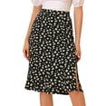 thumbnail image 1 of AllegK Falmidi dividicon botones en espaly dobladillo con volantes florales pamujer Negro XS, 1 of 6