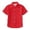 Red, variant on Girls Boys Short Sleeve Fashion Casual Dress Shirts White Button Down Shirts Summer Formal School Uniform Shirt with Pocket 8-9 Years