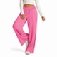 thumbnail image 2 of Pantalones Deportivos de Pierna para Mujer, Holgados, con Cordón Elástico, de Cintura Alta, Estilo Palazzo. Rosa M, 2 of 7
