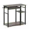 thumbnail image 2 of Furinno Abbott Computer Desk with Bookshelf, Espresso/Black, 2 of 5