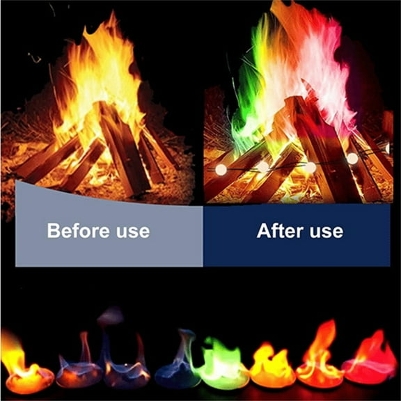 Fire Color Changing Packets Fire Pit My Order 0.9 oz Fire Colors for Campfires Campfire Color Flame Packets Fire Works Magical Flames Color Fire Packets for Indoor Fireplace or Outdoor